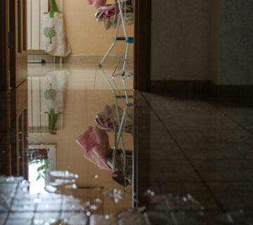 Image of water damage due a broken pipe